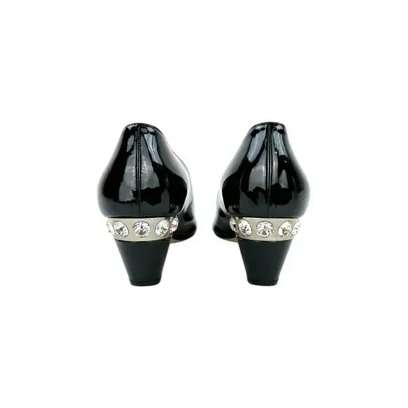 Miu Miu Patent Leather Peep Toe Heels - Picture 7 of 10